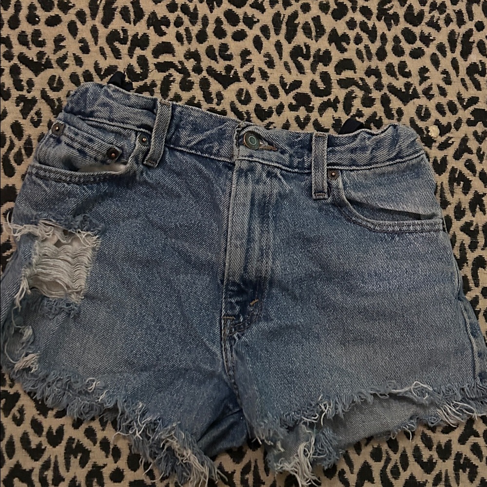 Signature by Levi Strauss Distressed Denim Shorts - Blue